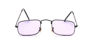 Slightly smaller metal sunglasses in square shape with locking blocks