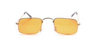 Slightly smaller metal sunglasses in current style with locking blocks