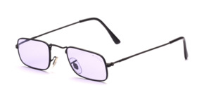 Slightly smaller metal sunglasses in square shape with locking blocks