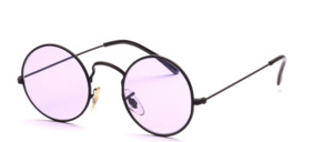 Classic round metal sunglasses with nose pads