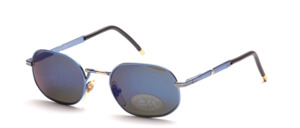 Beautiful metal sunglasses with rounded edges