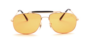 Elegant masculine metal sunglasses with brown headband