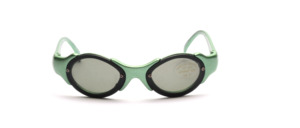 Children's green sunglasses with screwed-on lenses