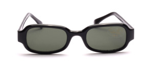 Little black sunglasses with gray discs