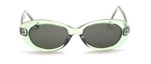 Oval sunglasses in green Transparent with gray discs