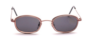 Copper-colored metal sunglasses Transparent whitish inner edge