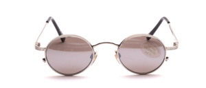 Small oval sunglasses with a hinted sun roof