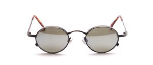 Small oval sunglasses with a hinted sun roof