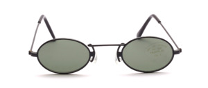 Funny black  sunglasses by Tropical with green lenses
