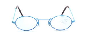 Funny blue painted sunglasses by Tropical with light blue lenses