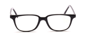 Black plastic sunglasses in black with transparent lenses