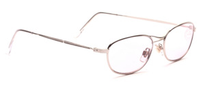 Small metal sunglasses in silver with double bridge and pink discs