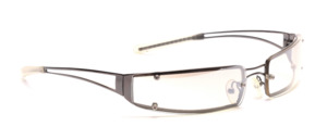 Flat sporty metal sunglasses in gunsilver with only slightly tinted windows