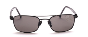 Black metal sunglasses with double bridge
