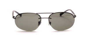 Half-rim sunglasses in black with double bridge and black coated temples