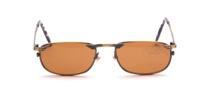 Metal sunglasses in antique gold with brown lenses