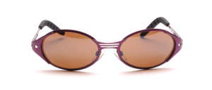 Outdoor sunglasses made of metal in purple with brown lenses