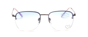 Half rimless fun glasses with a little rhinestone in the left pane