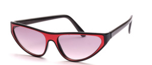 Dynamically shaped sunglasses in a light butterfly shape