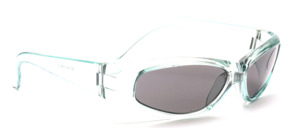 Sporty sunglasses in green Transparent with gray discs