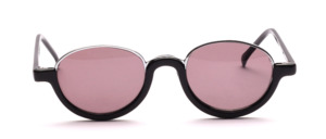 80s combi sunglasses in silver with black plastic rim