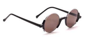 Round combi sunglasses in silver with black plastic parts