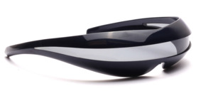 One piece without hinges, with 15 mm wide viewing slot