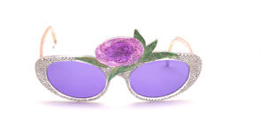 A purple splendor blossom embedded in green leaves and the whole middle part is framed with approx