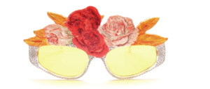 A really wild rose splendor in red and pink decorated with golden leaves