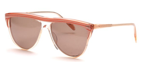 Chic ladies acetate sunglasses with straight shaped top frames