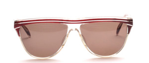 Chic ladies acetate sunglasses with straight shaped top frames