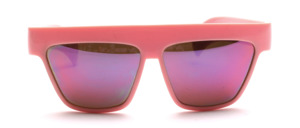 Vintage IDC sunglasses from the 80s in baby pink with blue mirrored lenses