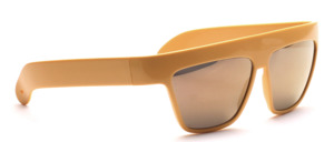 Vintage IDC sunglasses from the 80s in sand yellow with gold mirrored lenses
