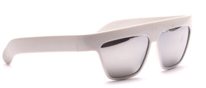 Vintage IDC sunglasses from the 80s in white with silver mirrored lenses