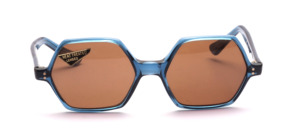 Vintage hexagonal 70s acetate ladies sunglasses