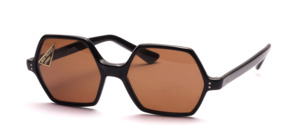 Vintage hexagonal 70s acetate ladies sunglasses