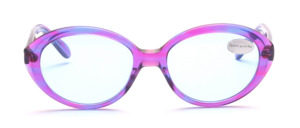 70s acetate sunglasses for women in a bright purple-blue gradient
