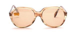 Brown mottled acetate sunglasses from the 70s with brown mineral lenses