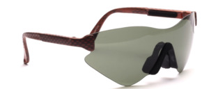 Federleichte randlose Sport Sonnenbrille in Braun gemustert