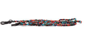 Glasses chain made of colored plastic beads