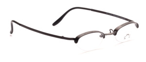 Distinctive half-rim glasses for women in black from the French designer forge