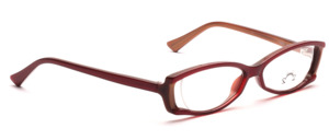 Modern cherry red acetate trim with golden sides and golden inside