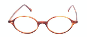 Oval acetate eyeglasses in brown in good wearable size
