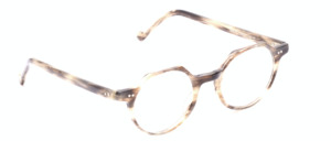Crown panto eyeglasses in horn color