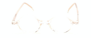 Small round eyeglasses in crystal clear