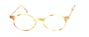 Slightly oval eyeglasses in light demi blonde by Braun Classics