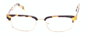 Flat combi eyeglasses in gold and tortoise for men