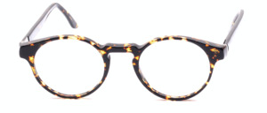 Panto eyeglasses with keyhole bridge in tortoise color by Braun Classics