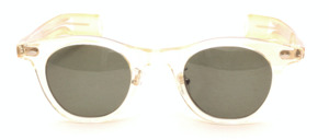 Retro eyeglasses in the style of the 1960s in champagne  with temple brackets and nose pads
