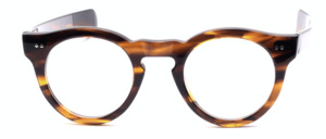 Expressive retro glasses made of strong acetate in a panto shape with a keyhole bridge and temple brackets